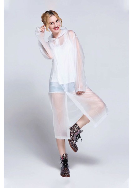 Yağmurluk Unisex Su Geçirmez Eva Kumaş Kalın Dayanıklı fırsatları