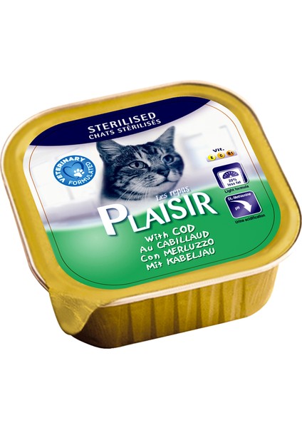 Pate Morinalı Sterilised 100gr Plaisir Yaş Kedi Maması 24ADET