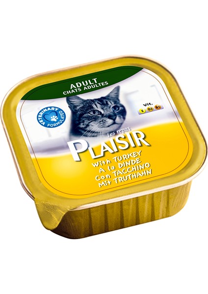 Pate Hindi Etli 100gr Plaisir Yaş Kedi Kedi Maması 8ADET