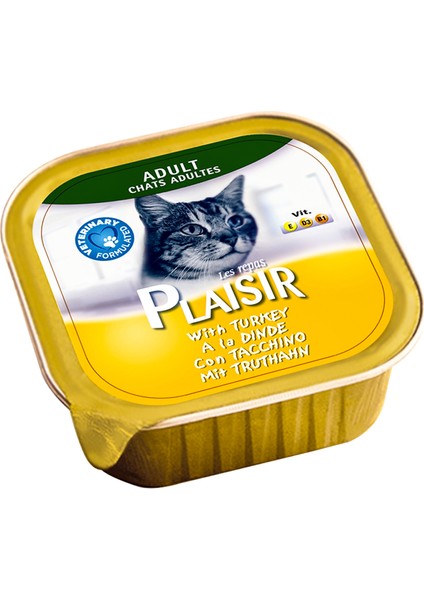 Pate Hindi Etli 100gr Plaisir Yaş Kedi Kedi Maması 12ADET