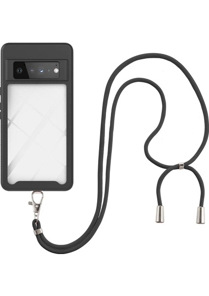 Google Pixel 6 Pro İçin Şeffaf Bumper Shockproof Ayarlanabilir Çapraz Askılı Askılı Tam Koruma Kılıf Kapaklı Siyah (Yurt Dışından) modelleri