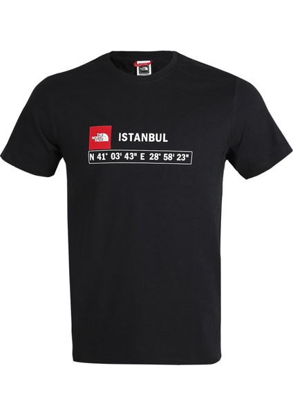 M S/s Gps Tee Istanbul Erkek Günlük Tişört NF0A7ZC2JK31 Siyah