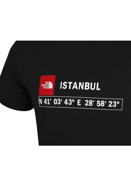 M S/s Gps Tee Istanbul Erkek Günlük Tişört NF0A7ZC2JK31 Siyah