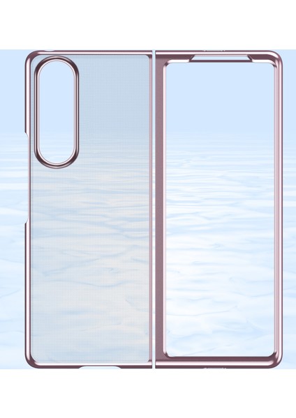 Samsung Galaxy Z Fold 3 5G İçin İnce Kaplama Frame Açık Korumalı Kılıf Kapaklı Siyah (Yurt Dışından)