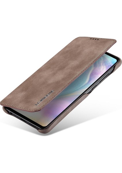 Huawei P30 İçin İnce Flip Pu Deri Manyetik Standlı Shockproof Kılıf (Yurt Dışından)