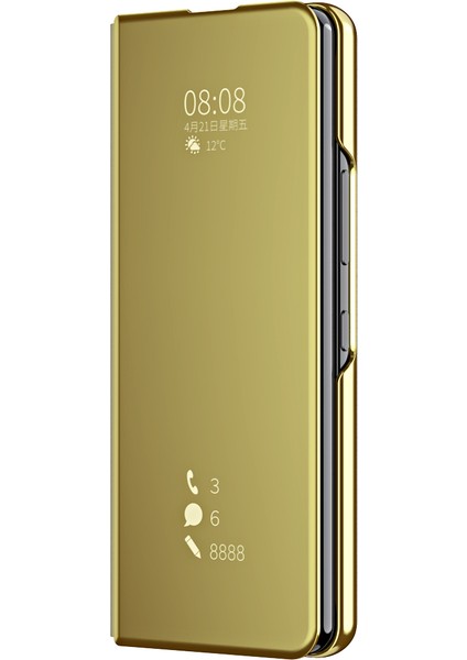 Samsung Galaxy Z Fold 3 5G İçin Pc Pu Deri Standlı Pencereli Kılıf (Yurt Dışından) fiyatları