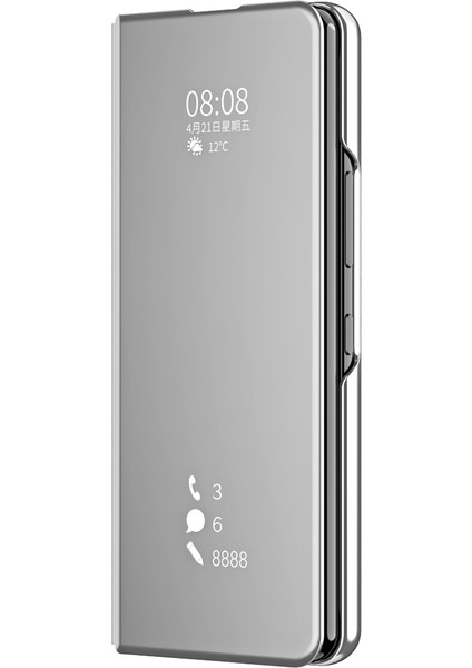 Samsung Galaxy Z Fold 3 5G İçin Pc Pu Deri Standlı Pencereli Kılıf (Yurt Dışından) fiyatları