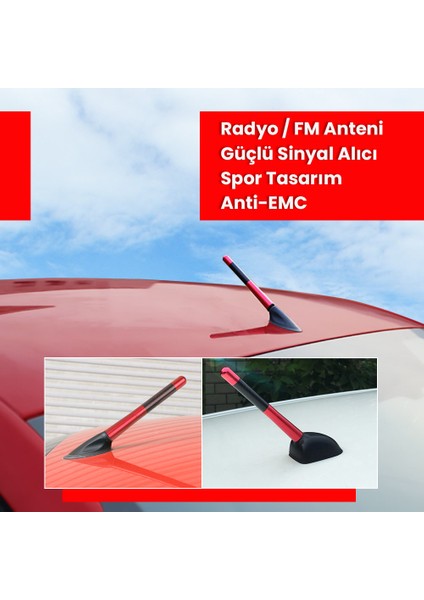 Karbon Fiber Desenli Çubuk Anten Oto Radyon Anteni Am Fm Spor Tip Kısa Anten fiyatları