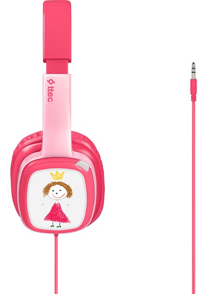 Soundbuddy Boyama Kartlı Çocuk Kulaklığı Pembe
