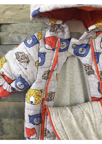 Unisex Sevimli Hayvanlar Kapüşonlu Kozmonot Tulum