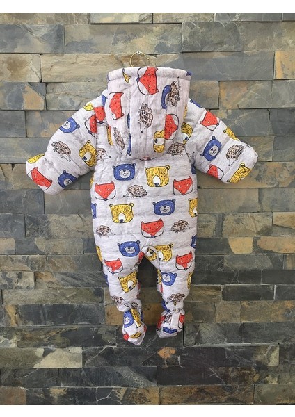 Unisex Sevimli Hayvanlar Kapüşonlu Kozmonot Tulum