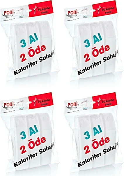 Pobi 3'lü Kalorifer Suluğu - 4 Paket