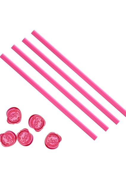 Mühür Mumu Çubuk Sıcak Tutkal 11 mm x 30 cm 4'lü Pembe Renk