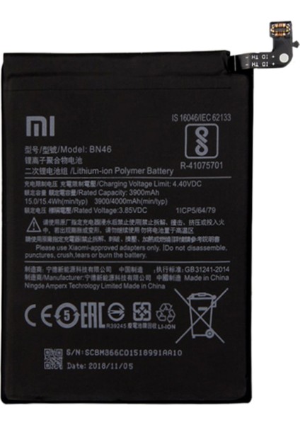 Xiaomi Redmi 7 - Redmi Note 8 Batarya BN46 3400 Mah