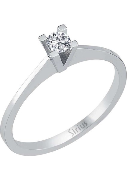 F Renk 0,15 Karat Pırlanta Tektaş Yüzük 0433R0002