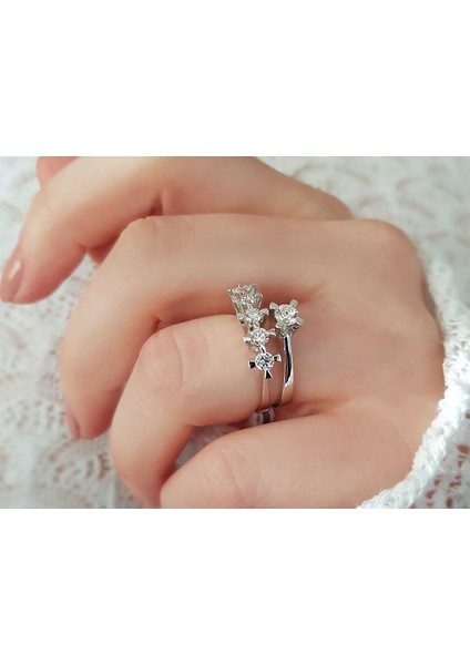 G Renk 0,50 Karat Pırlanta 5 Taş Yüzük 0441R0005