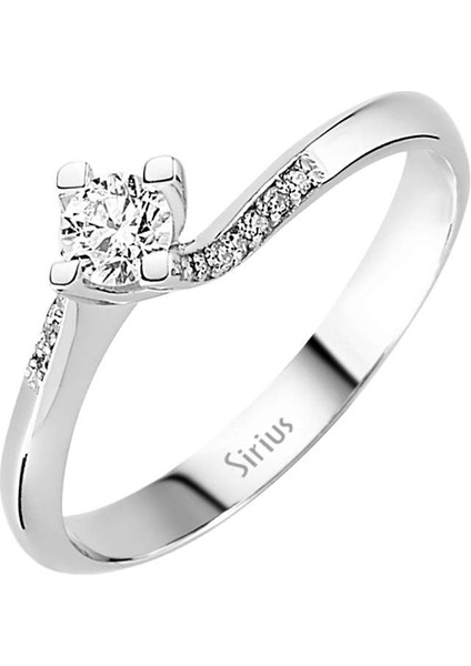 G Renk Toplam 0,25 Karat Pırlanta Tektaş Yüzük 0404R0150