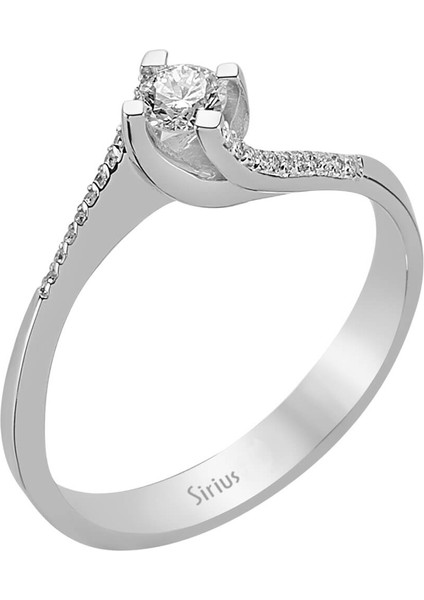 G Renk Toplam 0,20 Karat Pırlanta Tektaş Yüzük 0415R0020