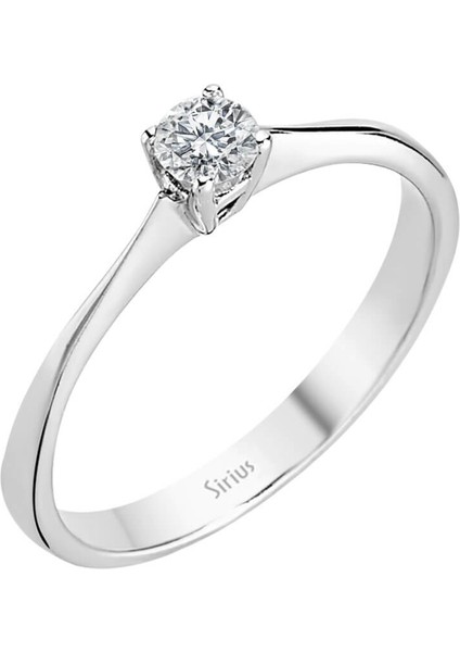 E Renk 0,15 Karat Pırlanta Tektaş Yüzük 0417R0008