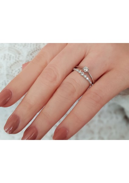 E Renk 0,15 Karat Pırlanta Tektaş Yüzük 0417R0008 indirimleri