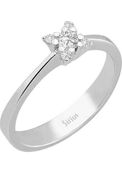 G Renk Toplam 0,15 Karat Pırlanta Tektaş Yüzük 0407R0049