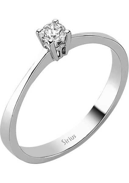 G Renk 0,14 Karat Pırlanta Tektaş Yüzük 0404R0079