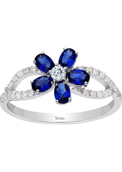 Pırlanta Ve Oval Safir Taşlı Menekşe Yüzük 0403R0011 fiyatları