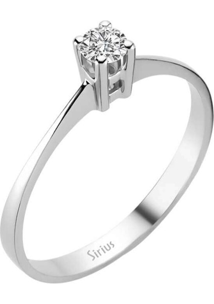 G Renk 0,18 Karat Pırlanta Tektaş Yüzük 0415R0011