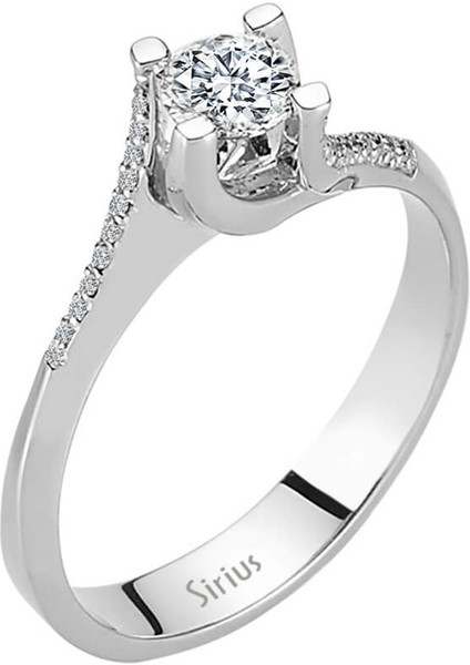 F Renk Toplam 0,35 Karat Pırlanta Tektaş Yüzük 0417R0059