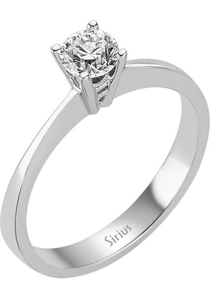 F Renk 0,42 Karat Pırlanta Tektaş Yüzük 0415R0041