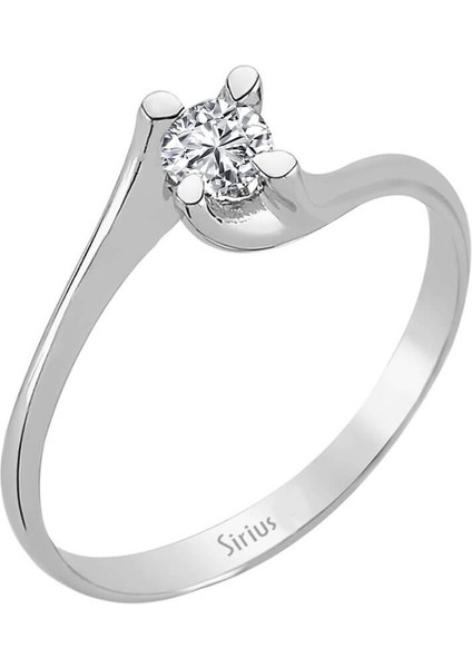 G Renk 0,19 Karat Pırlanta Tektaş Yüzük 0404R0046