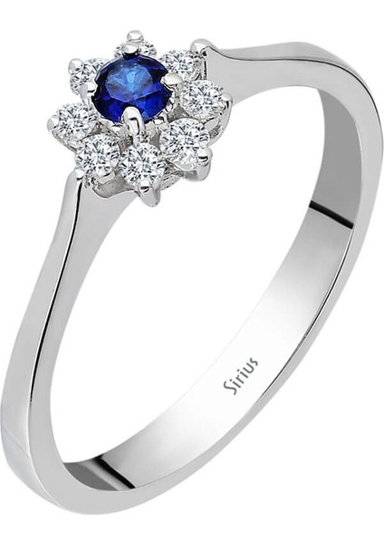 Safir ve Pırlanta Taşlı Anturaj Yüzük 0404R0040