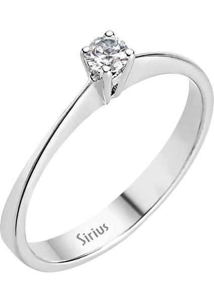 G Renk 0,11 Karat Pırlanta Tektaş Yüzük 0404R0075