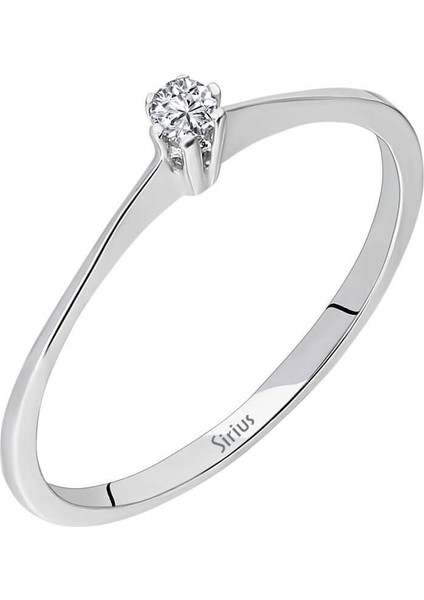 G Renk 0,05 Karat Pırlanta Tektaş Yüzük 0404R0103