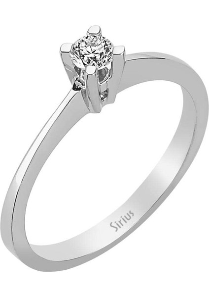 G Renk 0,17 Karat Pırlanta Tektaş Yüzük 0404R0096