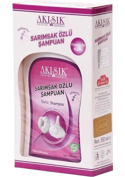 Sarımsak Özlü Şampuan 350 ml Bitkisel Şampuan