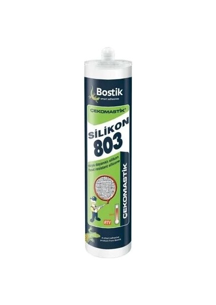 Cekomastik 803 Isıya Dayanıklı Silikon Kırmızı 310 ml (10 Adet)