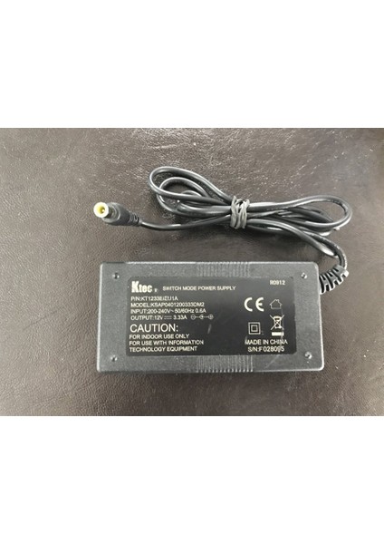 12V 3.33A Adaptör