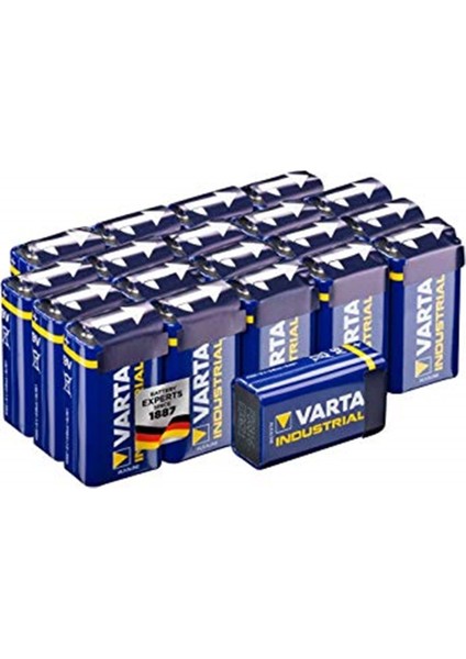 Endüstriyel Alkalin 9V Pil 20 Adet
