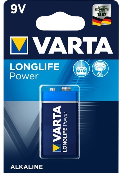 50 Adet Varta Longlife Power 9V Pil