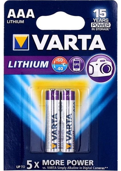 Lithium Aaa Pil 2'li Blister