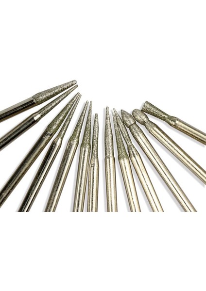Elmas Freze Taşlama Iğne Zımpara 20LI Set 2.35MM 3mm Dremel Hobi indirimleri
