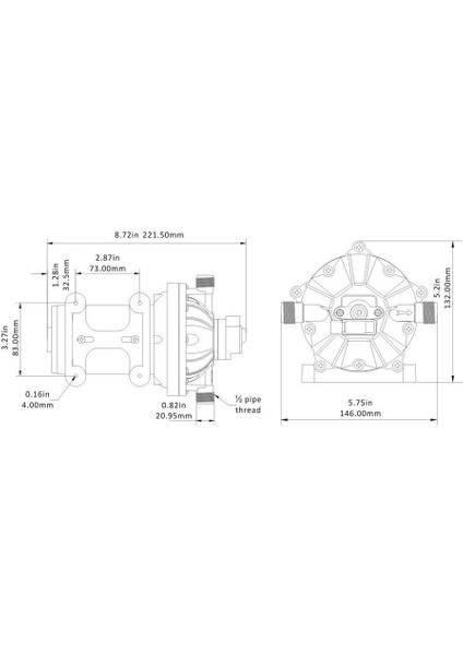 Hidrofor Su Pompası 18.90 Lt/dk 24 V 60 Psi