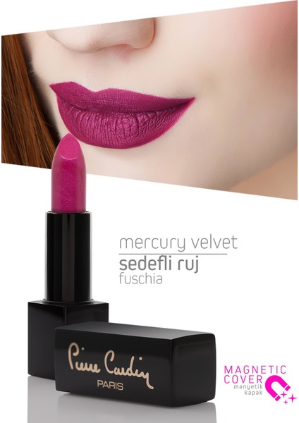 Pierre Cardin Mercury Velvet Lipstick  - Fuschia - 168