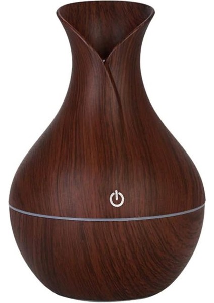 -Difüzör 130 ml Kapasite Ultrasonic Aroma Difüzör Kahverengi