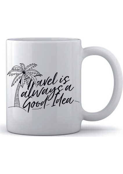 Travel Baskılı Kupa Bardak