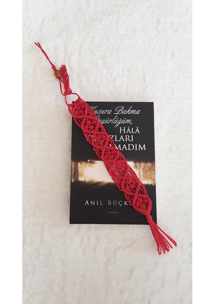 Makrome Kitap-Defter Ayracı 30 Cm-Kırmızı fiyatları