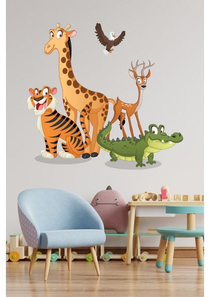 Sevimli Hayvanlar Çocuk Odası Duvar Sticker