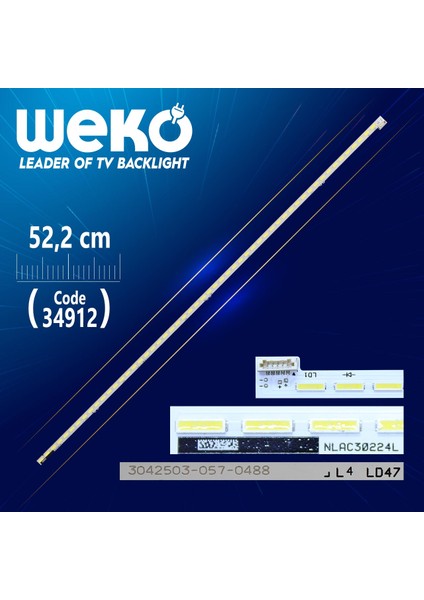 NLAC30224L (Left) 3032303-057-0210 52.2 cm 54 Ledli - (WK-749)