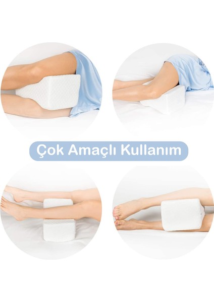 Ortopetik Yastık Hamile Bacak Arası Yastığı Bel Omurga Ağrısı Destek Yastığı 25 x 19 x 13 cm